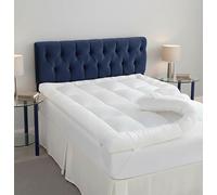 INZI TEXTILE Small Double Mattress Topper - Extra Deep 10 cm thick Mattress Topper Small Double Bed | Ultra Soft Box Quilted Firm Bed Toppers | Breathable