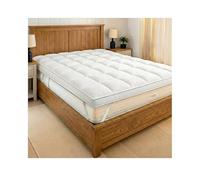 INZI TEXTILE Super King Mattress Topper - 10 cm Thick Mattress Topper Super King Bed | Anti Allergic | Machine Washable | Superking Mattresses Toppers with Anchor Corner Straps