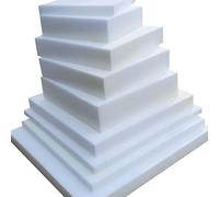 INZI TEXTILE White Firm Foam Cut to Any Size | High Density Upholstery Foam Cushion Pad | Replacement Seat, Sofa, Bench & Mattress Foam (Depth: 2 Inches Size: 14 x 14 Inches)