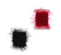 Inzopo 2pcs Fly Fishing Tinsel Chenille Crystal Flash Line Fly Tying Materials, Black & Red