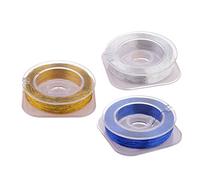 Inzopo 3pcs Nylon Whipping Wrapping Thread Line for Fishing Rod Guides Ring Blue & Silver & Golden