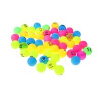 Inzopo 50 Pieces Assorted Color PP Material Table Tennis Balls 40mm Printed With Number - Number 51-100
