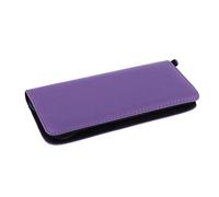 Inzopo 6 Colors Hair Stylist Scissor Holder Pouch Cases for Hairdressers, Salon Tools Holster Bag, Soft Fabric Roll-Up Organiser - Purple, as described Purple as described