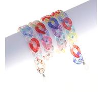 Inzopo Acrylic Glasses Chain Candy Color Concave Shape Creative Glasses Rope, Sunglass Chain Necklace, Arylic Women Sunglasses Strap, Fashion Glasses Necklace