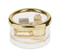 Inzopo Acrylic Round Transparent Wind-up Music Box with Melody Over The Rainbow