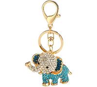 Inzopo Crystal Lucky Rhinestone Charms Elephant Pendant Key Chains Cute Purse Bag Gifts