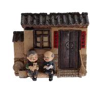 Inzopo Loving Elderly Couple Figurines Old Age Happy Life Statue Miniature Figurines Grandparents Parents Statue Home Ornament for Valentines Day Wedding Anniversary