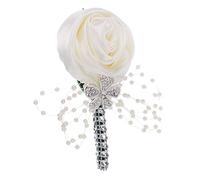 Inzopo Multi-color Artificial Flower Wedding Corsage Buttonhole Boutonniere Roses/Lily - Cream Rose