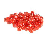 Inzopo Pack of 100 D6 Dice Set 16mm 6 Sided Cube Rounded Role Playing Dice Choice of 7 Color - Orange, 16*16*16mm Orange 16*16*16mm