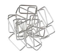 Inzopo Pack of 20 Metal Rectangular Ring No Welded for D Dee Ring Webbing Belt Belt Buckle, Metal, Silver, 38x16x2.8mm
