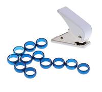 Inzopo Target Dart Flight Punch Hole Puncher + 12 Pieces O Rings Darts Grip Rings Blue