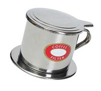 Inzopo Vietnamese Coffee Filter Set, Vietnamese Coffee Maker/Press, Pour Over Dripper Style, Slow Drip Cafe Maker, Single Cup Serving - Silver, 50mL - 50mL