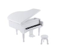 Inzopo White Wood Clockwork Piano Music Box Melody Box Kids Adult Gift Edelweiss