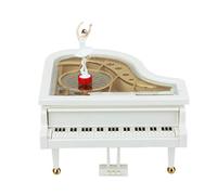 Inzopo Wind Up Ballet Girl Dancing Ballerina on Piano Music Box Clockwork Model Toy