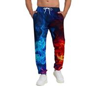 INZVKJLU Sweatpants for Men Joggers Pant 3D Printed Sports Pants Workout Pants with 2 Side Pockets, Style75-19, Large