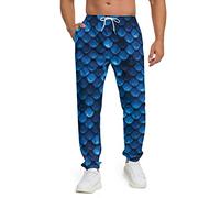 INZVKJLU Sweatpants for Men Joggers Pant 3D Printed Sports Pants Workout Pants with 2 Side Pockets, Style5, Large