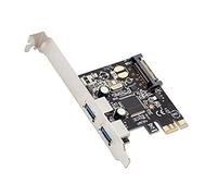 IO Crest 2 Port USB 3.0 PCI Express Card x1 with Super Speed USB 3.0 Type A and 15-Pin Power Connector Eltron Chipset