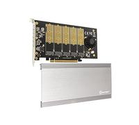 IO Crest 5 Slot M.2 B-Key SATA Base PCI-E 3.0 x2 Bandwidth Non-Raid Controller Card Require x16 Slot