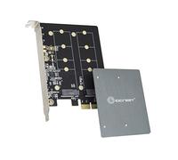 IO Crest Dual M.2 B-Key PCI-e 3.0 x1 Adapter with Heatsink Jmicro JMB582 Chipset, SI-PEX40153