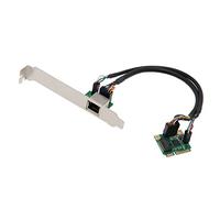 IO Crest SI-MPE24043 Single Port 10/100/1000 Mbps RJ 45 Gigabit Mini PCI-e Network Card - Green