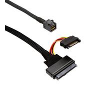 IO Crest U.2 10-Inch NVMe PCIe to Mini SAS Solid State Drive Cable - Green