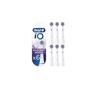 iO Radiant White Electric Toothbrush Head, Angled Bristles Deeper Plaque Removal, With Polishing Petals For Teeth Whitening, Pack of 6 Toothbrush