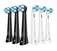 IO Replacement Heads Compatible with Oral b IO 2/3/4/5/6/7/8/9/10 Series Electric Toothbrush, Brush Heads Refills Compatible with Oral B IO for Teeth Clean (6 Black/White)