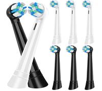 IO Replacement Heads Compatible with Oral B IO, for Oral B IO 2/3/4/5/6/7/8/9/10 Series Electric Toothbrushes, Medium Softness for Protect Teeth and Gums, 4 Black/4 White