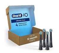 iO Series Ultimate Clean Replacement Brush Head for Oral-B iO Series Electric Toothbrushes, Black, 4 Count