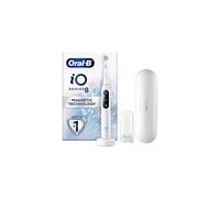Oral-B iO8 Electric Toothbrushes For Adults, App Connected Handle, 1 Toothbrush Head & Travel Case, 6 Modes with Teeth Whitening, 2 Pin UK Plug, White