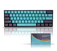 IOAOI 60% Keycaps, 61 OEM Profile PBT Keycaps for Cherry MX Switches /GH60/ RK61/ ALT61/ Annie Mechanical Keyboards with Key Puller (Cyan Gray)