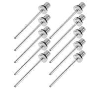 IOBIDDYS 10pcs Metal Ball Needle for Pump Inflation, Sturdy Silver Metal Inflation Needle Compatible with Sports Balls Including Football, Basketball, and Volleyball for Efficient Air