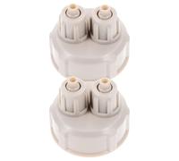 IOBIDDYS 2pcs DIY Aquarium Co2 Bottle Cap for Fish Tank Plants Live, Easy Turn Abs Material Airlock Accessory for Generating Co2 and Safe Water Tank Diffuser