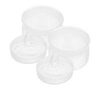 IOBIDDYS 2pcs Glass Weighing Jars with Smooth Surface and Easy to Use Design for Laboratory Experiment and Chemistry Teaching, Sturdy Glass Sampling Weighing Bottles