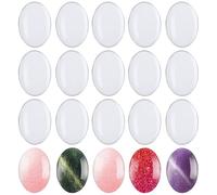 IOBIDDYS 30pcs Glass False Nail Display Color Cards with Accurate Coloring and Convenient Use for Daily Home Manicure Nail Polish Showing Beads