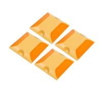 IOBIDDYS 4 Pcs Yellow Marker Studs with Easy Installation for Reflective Marking Needs on Highways and Driveways, Versatile Road Reflectors Pavement Markers for Safety
