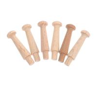 IOBIDDYS 6pcs Wooden Wall Mounted Coat Hooks Heavy Duty Rustic Wood Material with Easy Installation and Blank Unfinished Surface for Hanging Towels Hats on Door or Living Room