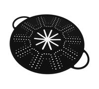 IOBIDDYS Anti Splash Frying Pan Cover with Side Handles Silicone and Metal Oil Splash Protector Cooling Rack and Splatter Guard for Frying for Safe Cooking
