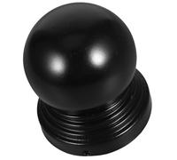 IOBIDDYS Black Fence Post Cap Iron with Ball Top for 76Mm Round Tubes, Outdoor Metal Post Adornments for Stair Railings and Garden Gates