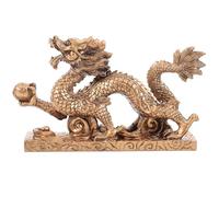 IOBIDDYS Chinese Auspicious Dragon Skull Resin Statue Delicate Craftsmanship Dragon Shape Adornment for Housewarming and Blessing for Good Fortune