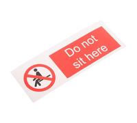 IOBIDDYS Do Not Sit Here Warning Sticker Self Adhesive PVC Sign for Office Hotel and School Premises 150 X 50Mm