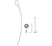 IOBIDDYS Gate Lock Cable Pull Adjustable Spring-Loaded for Metal Gates Easy Door Opening 1 Set Iron and PVC Wear Resistant