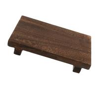 IOBIDDYS Indoor Plant Stand Wooden Riser for Square Flower Pots, Brown Potted Plant Display Shelf for Garden and Vase Rack