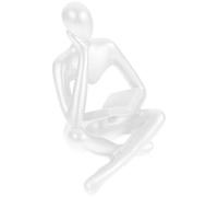 IOBIDDYS Nordic Resin Thinker Statue Abstract Reader Figurine Craft for Home Office Bookshelf Decor Minimalist Artistic Sculpture with Elegant Design for Living Study Desktop Decoration