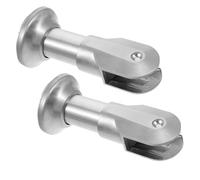 IOBIDDYS Restroom Partition Feet Wear-resistant Alloy Support Legs Stainless Steel 2 Pcs with Strong Bearing Capacity and for Public Toilets