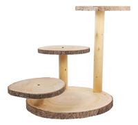 IOBIDDYS Rustic Wooden Cupcake Stand Multi-tiered Dessert Display Organizer for Weddings Birthdays Parties Cake Holder with Heights Stylish Home Kitchen Bakery Display