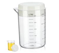 IOBIDDYS Small Milk Jug for Precise Measurements with Lid 500ml Plastic Measuring Cup Made of Sturdy Pp and Convenient Storage a Sleek Modern Design for Beverage Making and Cooking