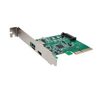 IOCrest USB 3.1 Type C and Type A PCI-e x4 SATA Powered Card ASMedia ASM1142 Chipset,green,SI-PEX20189