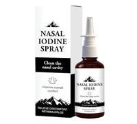 Iodine Nasal Spray, Moisturizing Refreshing Spray, 60ml Relief Moisturizer Mist for Nose, Powerful Nasal Cleanser & Sinus Protection, for Daily Commuting Home Office Travel Outdoor