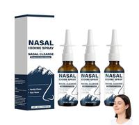Iodine Nasal Spray, Nasal Iodine - Nasals Cleanse, Refreshes Your Nasals Passages (3 Pcs)